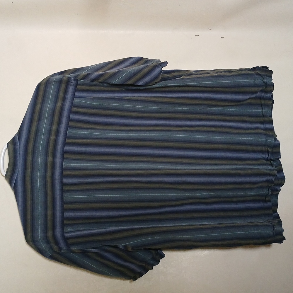 Tommy Bahama Men's Blue and Green Camp Collar Button Down 100% Silk Shirt XXL - Picture 2 of 5